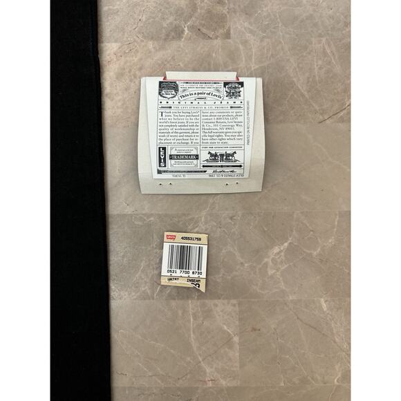 Vintage Levis 553 Jeans Mens 38x29 Black Denim Relaxed Straight Fit 1997 USA NWT - Picture 3 of 10